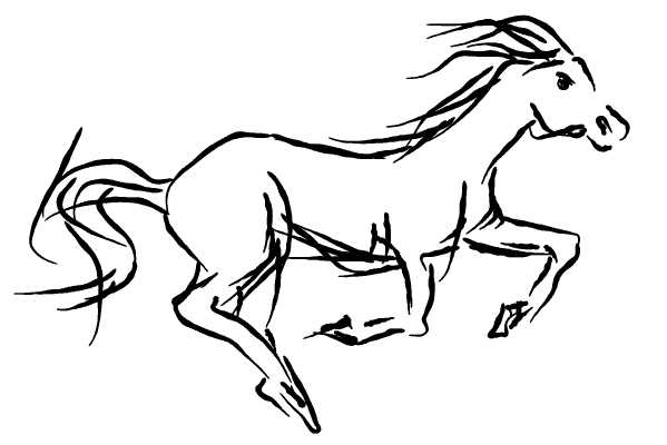 元の手書き 馬 イラスト 簡単 ただのディズニー画像